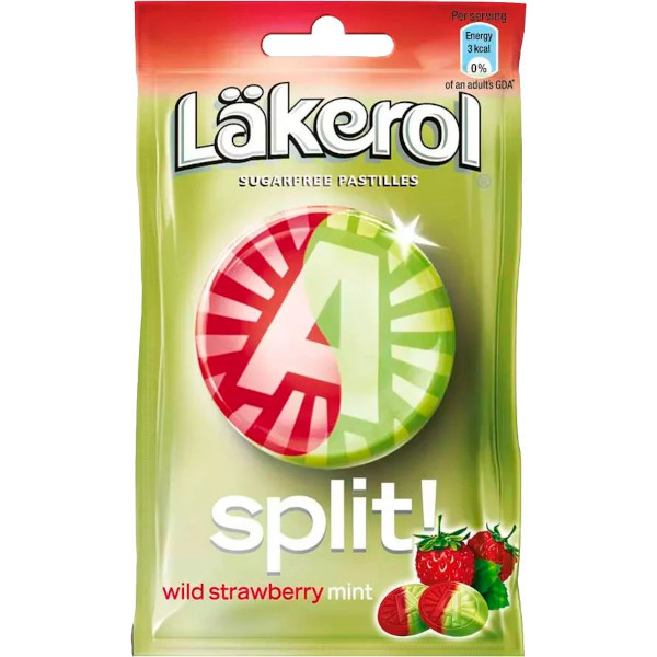 Läkerol Pastiller Split Wild Strawberry/Mint