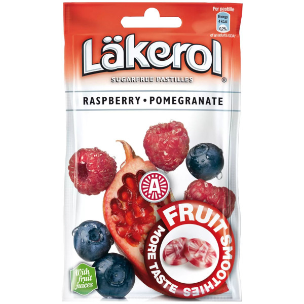 Läkerol Pastiller Fruit Smoothies Raspberry/Pomegranate