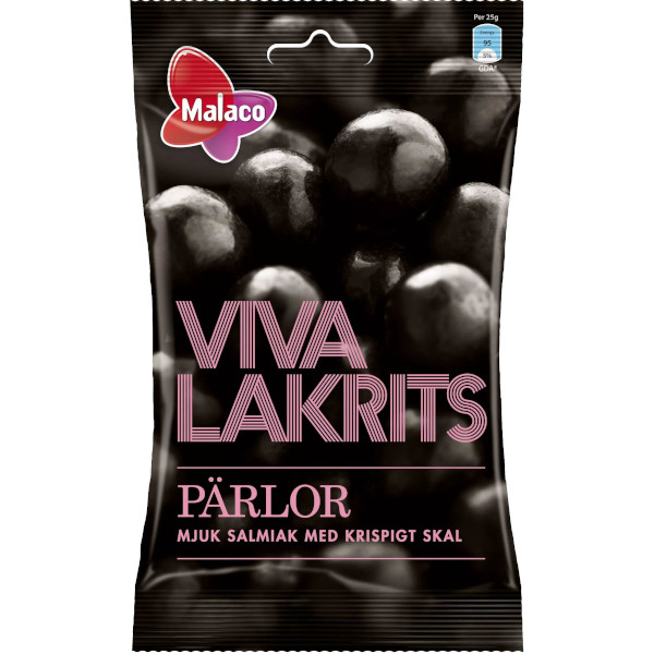 Malaco Viva Lakrits Pärlor