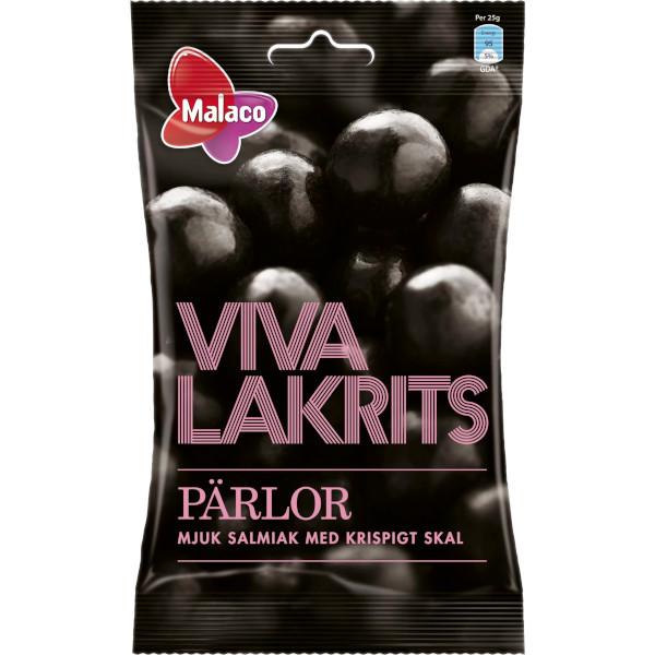 Malaco Viva Lakrits Pärlor