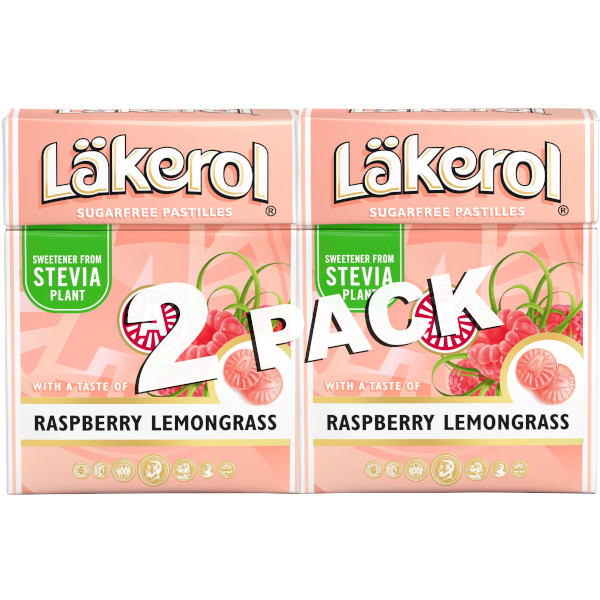 Läkerol Pastiller Raspberry/Lemongrass