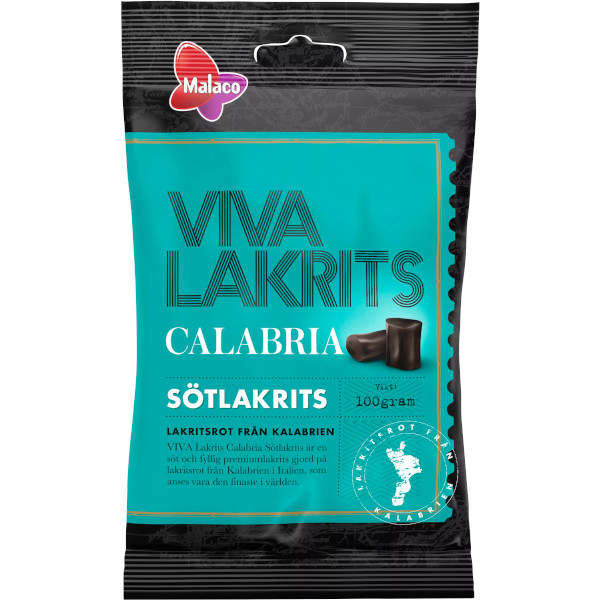 Malaco Viva Lakrits Calabria Sötlakrits
