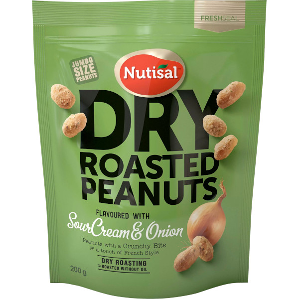 Nutisal Peanuts Dry Roasted Sourcream & Onion