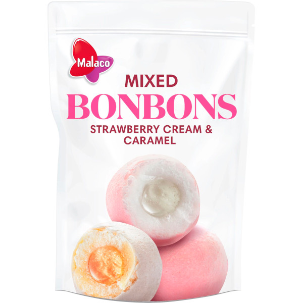 Malaco Mixed Bonbons Strawberry Cream & Caramel