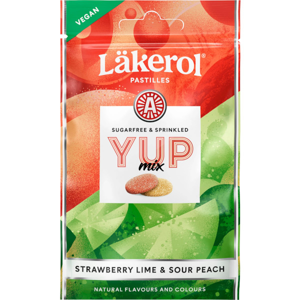 Läkerol Pastiller Yup Strawberry Lime & Sour Peach
