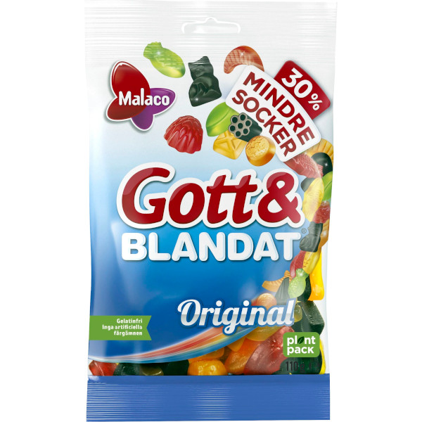 Malaco Gott & Blandat Original 30% Mindre Socker