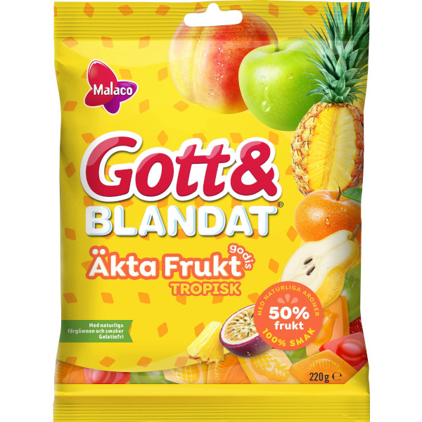 Malaco Gott & Blandat Äkta Fruktgodis Tropisk
