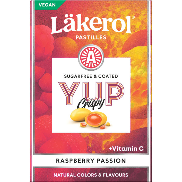 Läkerol Pastiller Yup Crispy Raspberry/Passion
