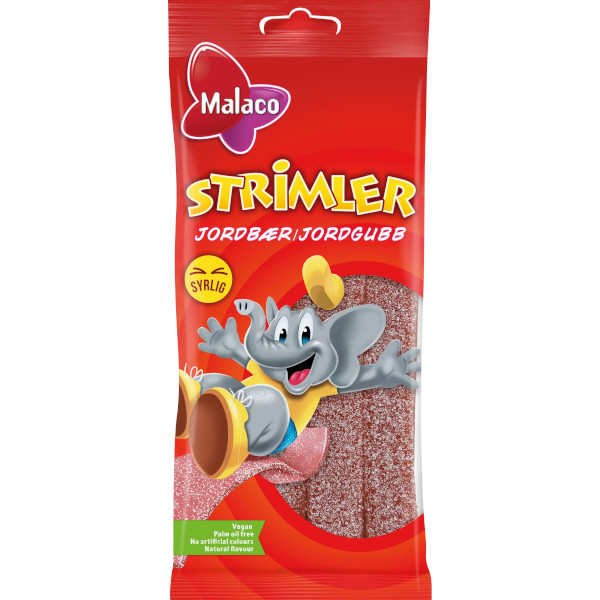 Malaco Strimler Jordgubb