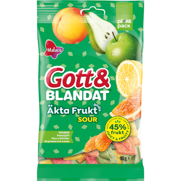 Malaco Gott & Blandat Äkta Fruktgodis Sour