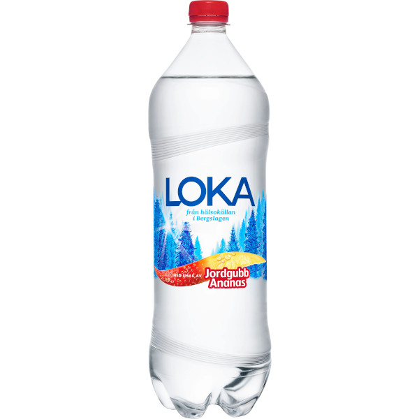 Loka Kolsyrat Vatten Jordgubb/Ananas