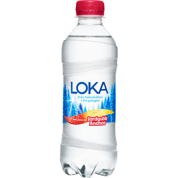 Loka Kolsyrat Vatten Jordgubb/Ananas