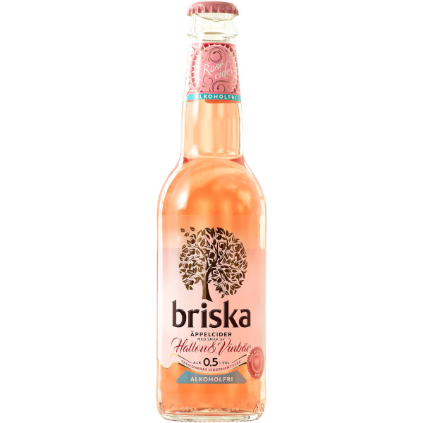 Briska Rosécider/Äppelcider Hallon & Vinbär Alkoholfri