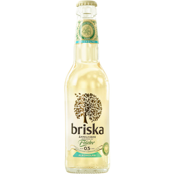 Briska Äppelcider Fläder Alkoholfri 0,5%
