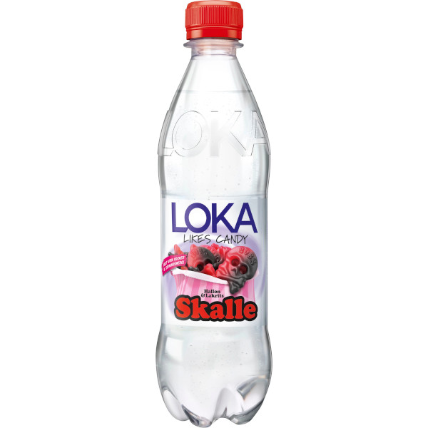 Loka Kolsyrat Vatten Likes Candy Hallon & Lakritsskalle
