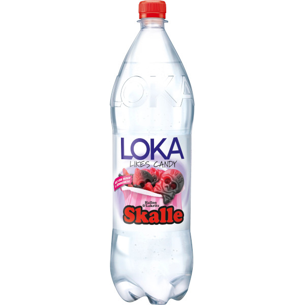 Loka Kolsyrat Vatten Likes Candy Hallon & Lakritsskalle