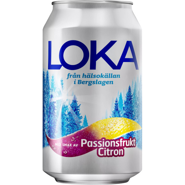 Loka Kolsyrat Vatten Passionsfrukt/Citron