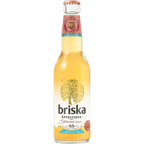 Briska Äppelcider Ofiltrerad Must Alkoholfri 0,5%