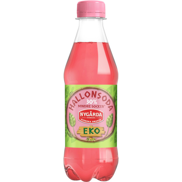 Nygårda Hallonsoda Eko 30% Mindre Socker