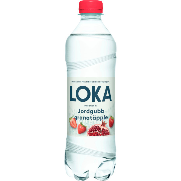 Loka Kolsyrat Vatten Jordgubb/Granatäpple