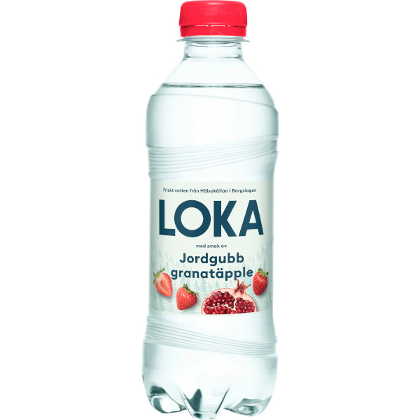 Loka Kolsyrat Vatten Jordgubb/Granatäpple