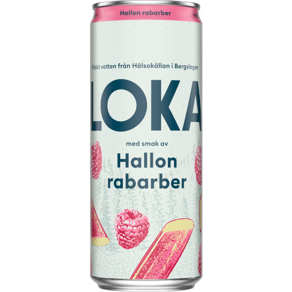 Loka Kolsyrat Vatten Hallon/Rabarber