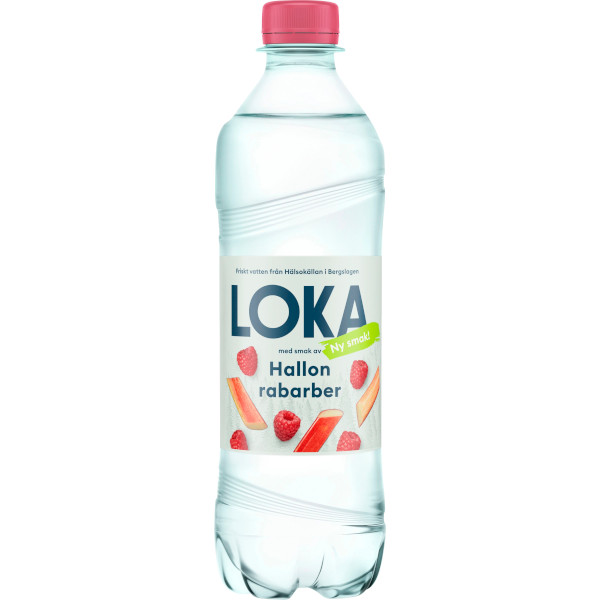 Loka Kolsyrat Vatten Hallon/Rabarber