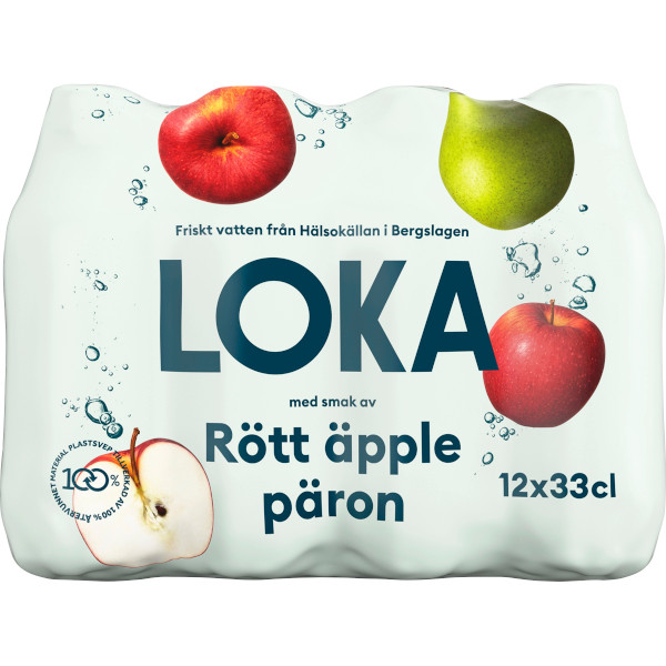 Loka Kolsyrat Vatten Rött Äpple/Päron