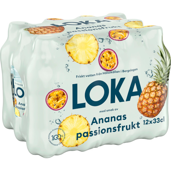 Loka Kolsyrat Vatten Ananas/Passionsfrukt