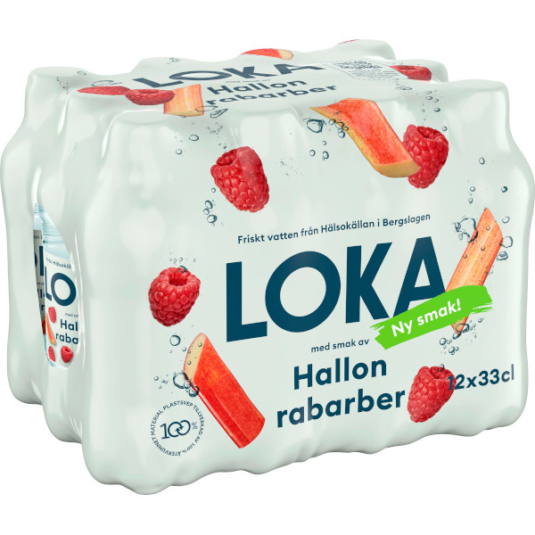 Loka Kolsyrat Vatten Hallon/Rabarber
