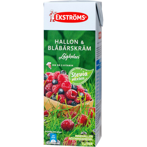 Ekströms Hallon & Blåbärskräm Lågkalori