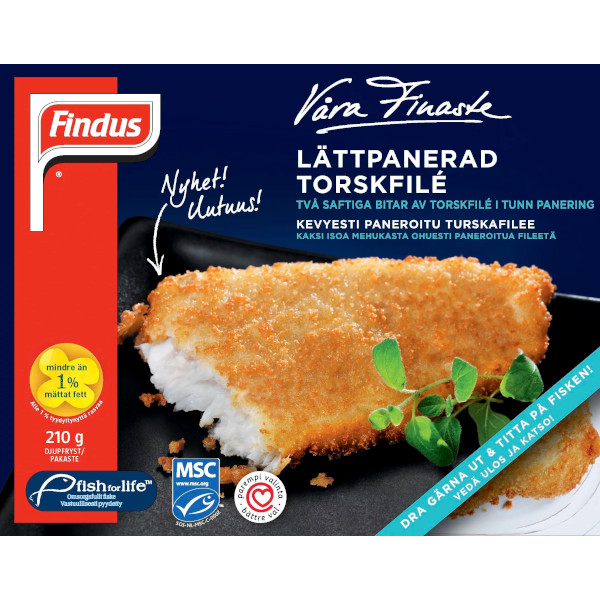Findus Lättpanerad Torskfilé