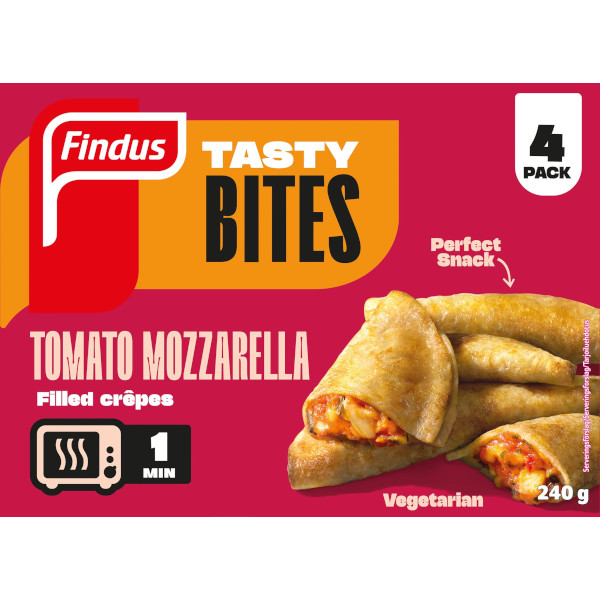 Findus Tasty Bites Filled Crêpes Tomato Mozzarella