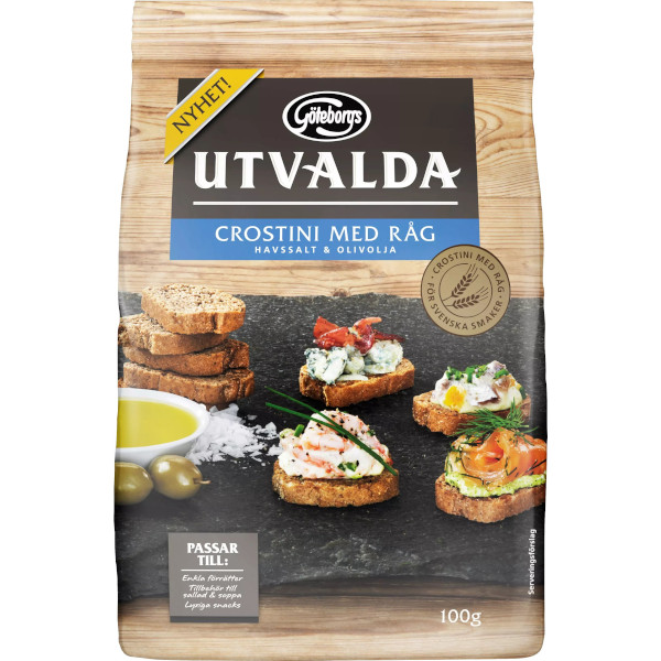 Göteborgs Kex Utvalda Crostini Råg Havssalt & Olivolja