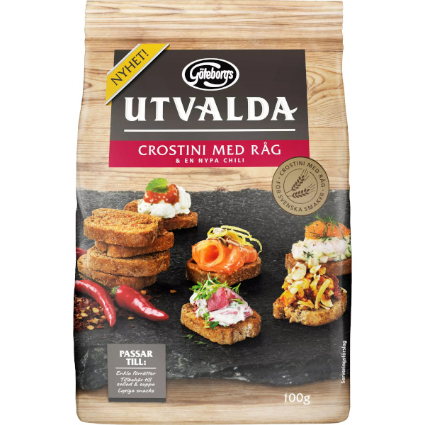 Göteborgs Kex Utvalda Crostini Råg Chili
