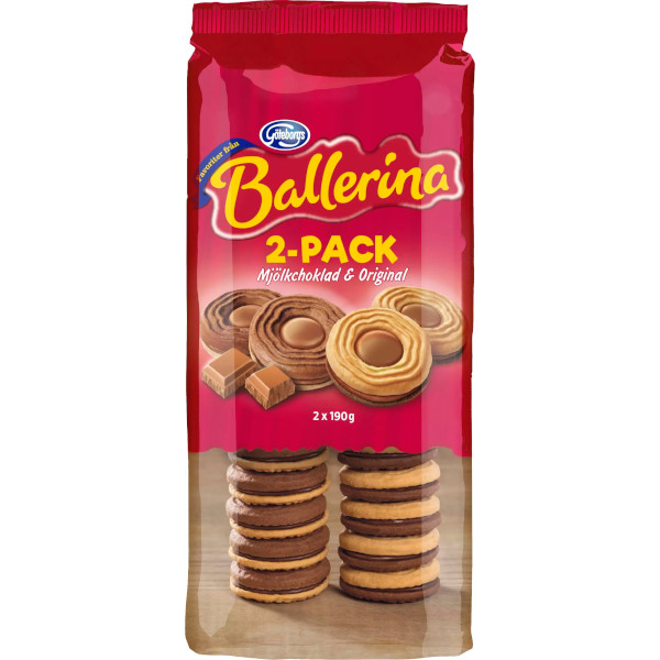 Göteborgs Kex Ballerina Original + Ballerina Mjölkchoklad