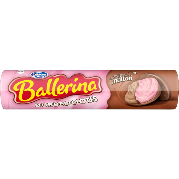 Göteborgs Kex Ballerina Dubbelicious Mjölkchoklad & Hallon