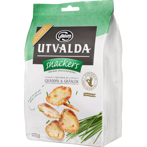 Göteborgs Kex Utvalda Snackers Gräddfil & Gräslök