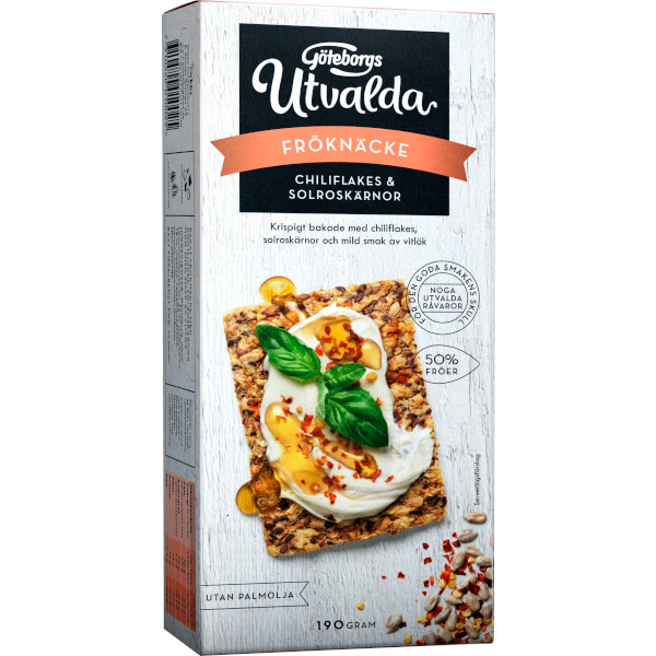 Göteborgs Kex Utvalda Fröknäcke Chiliflakes & Solroskärnor