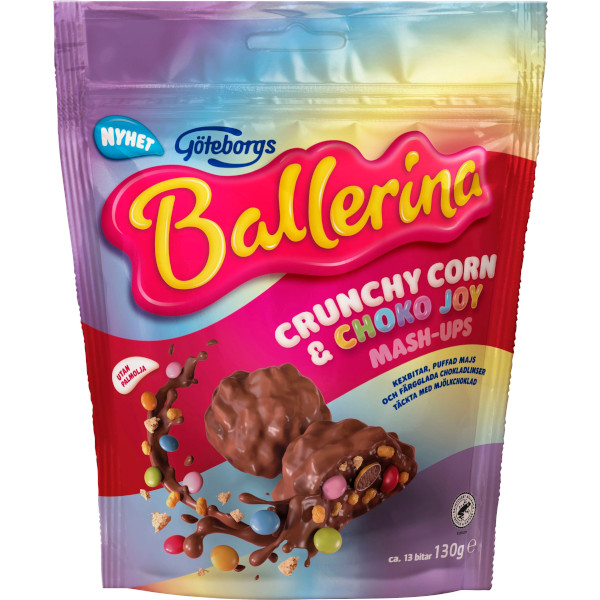 Göteborgs Kex Ballerina Mash-Ups Crunchy Corn & Choko Joy