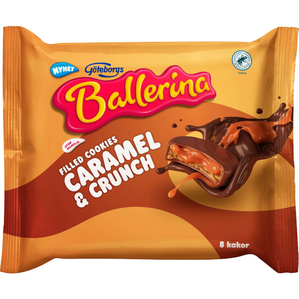 Göteborgs Kex Ballerina Filled Cookies Caramel & Crunch