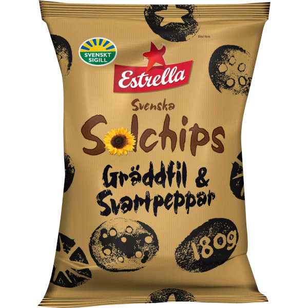 Estrella Solchips Gräddfil & Svartpeppar