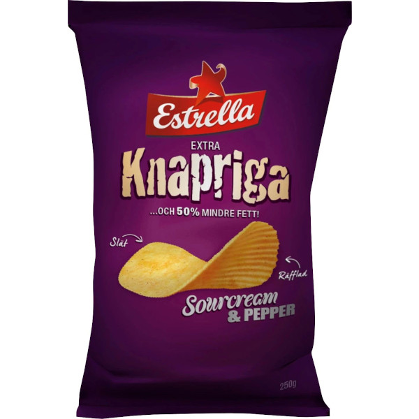 Estrella Chips Extra Knapriga Sourcream & Pepper