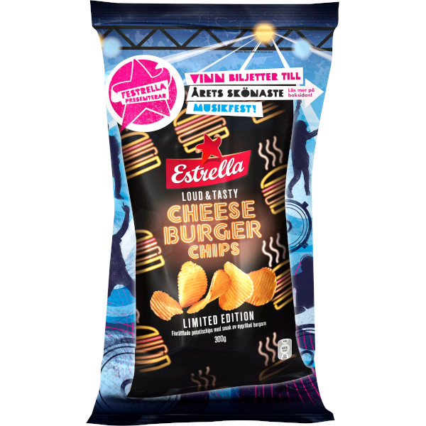 Estrella Chips Cheeseburger