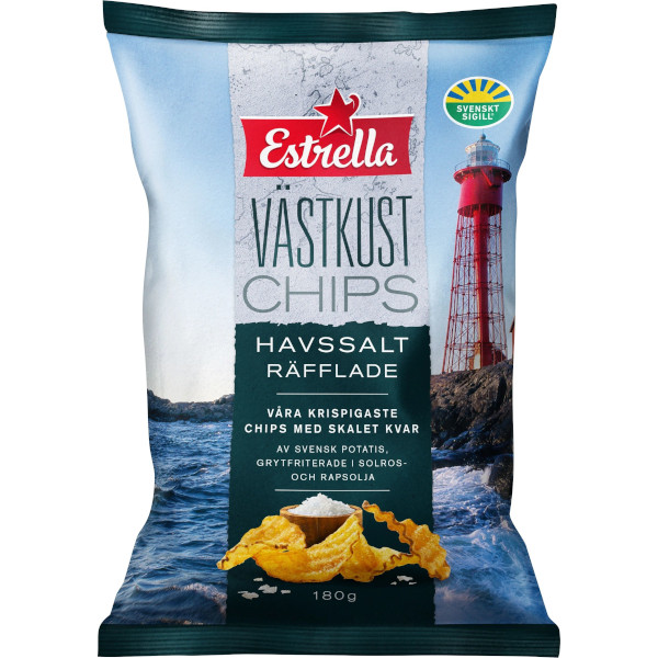Estrella Västkustchips Havssalt Räfflade