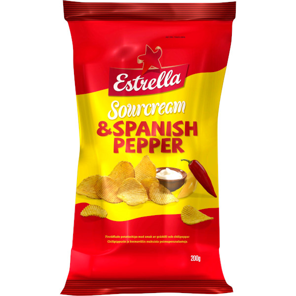 Estrella Chips Sourcream & Spanish Pepper