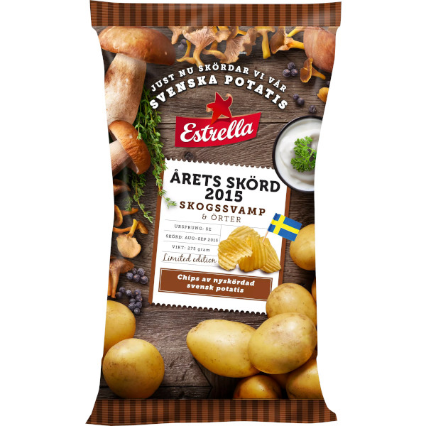 Estrella Chips Årets Skörd Skogssvamp & Örter