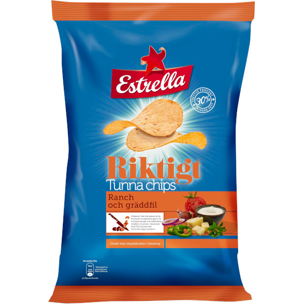 Estrella Chips Riktigt Tunna Ranch & Gräddfil