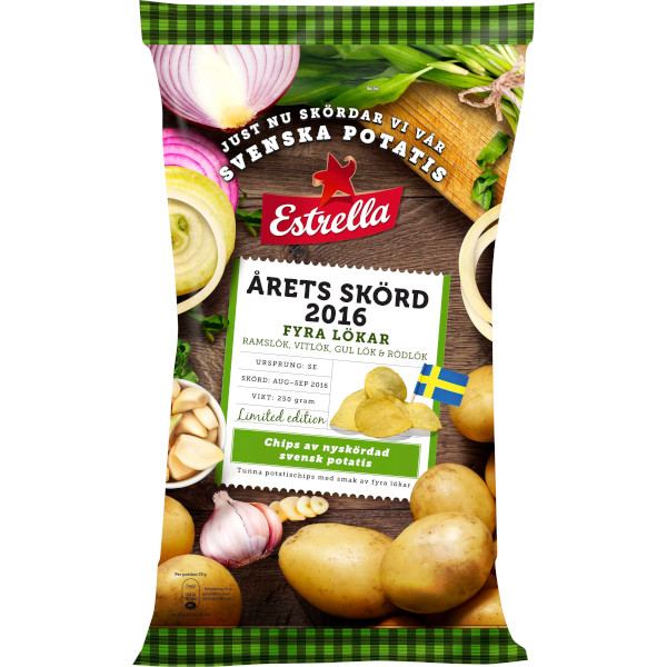 Estrella Chips Årets Skörd Fyra Lökar