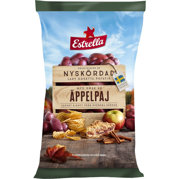 Estrella Chips Nyskördad Äppelpaj